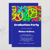 Vredesteken Patroon Groovy Sixties Vibe Afstuderen Kaart (Voorkant / Achterkant)