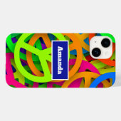Vredesteken patroon Groovy Sixties Vibe Case-Mate iPhone Case (Achterkant (horizontaal))