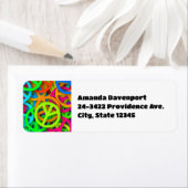 Vredesteken patroon Groovy Sixties Vibe Etiket (Insitu)