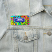 Vredesteken patroon Groovy Sixties Vibe Naamplaatje (In situ)