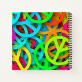 Vredesteken patroon Groovy Sixties Vibe Notitieboek (Achterkant)