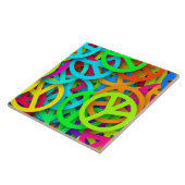 Vredesteken patroon Groovy Sixties Vibe Tegeltje (Zijkant)