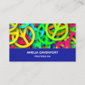 Vredesteken patroon Groovy Sixties Vibe Visitekaartje (Voorkant)