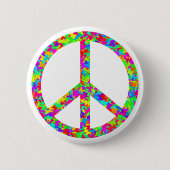 vredesteken ronde button 5,7 cm (Voorkant)