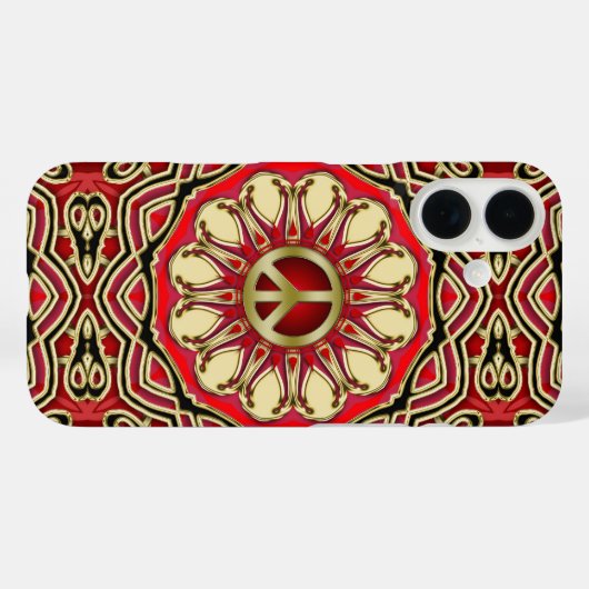 Vredesteken Roze Zon iPhone 4 Case (Achterkant (horizontaal))