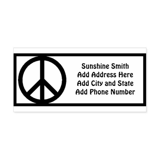 VREDESTEKEN Rubber Stempel (Afrduk)