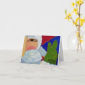 Vredesteken Sint-Klaas Abstracte Kunst Kaart (Gele Bloem)