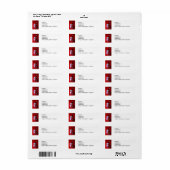 Vredesteken Snowman Avery Label (Full Sheet)