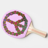 Vredesteken Symbool Bloemen  Tafeltennisbatje (Zijkant)