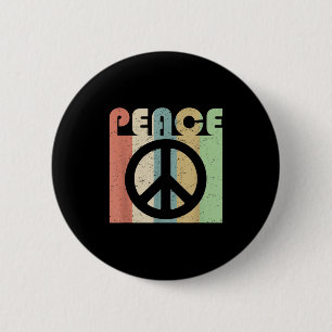 Vredesteken Symbool Inspirerende quote Retro GR Ronde Button 5,7 Cm