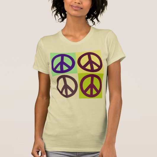 Vredesteken Symbool Pop Kunst T-shirt (Voorkant)