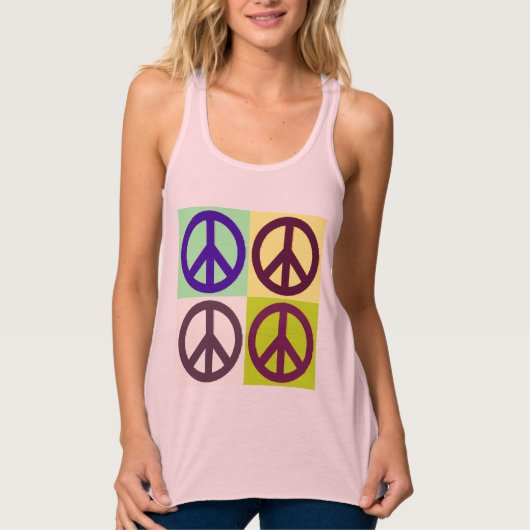 Vredesteken Symbool Pop Kunst Tanktop (Voorkant)