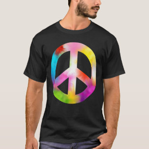 Vredesteken Symbool Tie Dye 60s 70s  Hippie C T-shirt