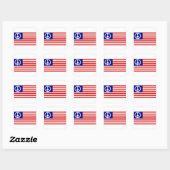 Vredesteken Symbool US Stars & Stripes Amerikaanse Vierkante Sticker (Vel)