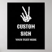 Vredesteken tot de dood Doe ons partij aangepaste  Poster (Voorkant)