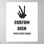 Vredesteken tot de dood Doe ons partij aangepaste  Poster (Voorkant)