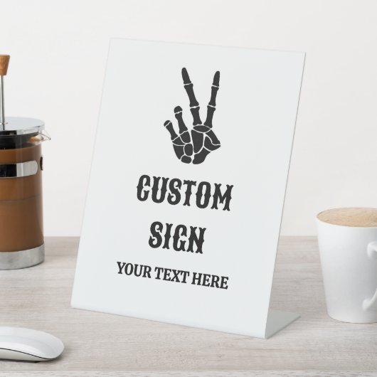 Vredesteken tot de dood Doe ons partij aangepaste  Reclamebord Met Voetstuk (Insitu)