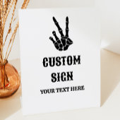 Vredesteken tot de dood Doe ons partij aangepaste  Reclamebord Met Voetstuk