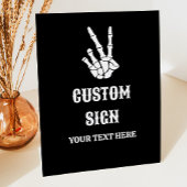 Vredesteken tot de dood Doe ons partij aangepaste  Reclamebord Met Voetstuk