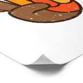 Vredesteken Turkije Hand Cool Thanksgiving Hippie  Poster (Hoek)