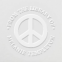 Vredesteken “Uit de bibliotheek van” Naam Monogram