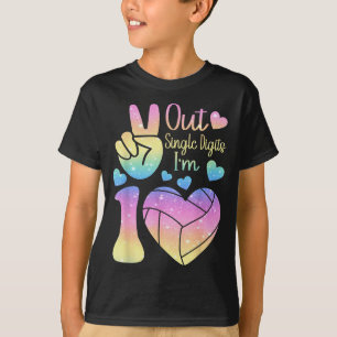 Vredesteken uit enkele cijfers 10 volleybal 10e t-shirt