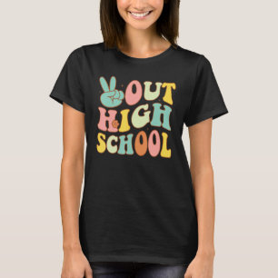 Vredesteken Uit High School Laatste Dag Retro Groo T-shirt