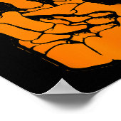 Vredesteken V Vingers Skelet Cool Graphic Hallowe Poster (Hoek)