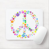 Vredesteken van bloemen muismat (Met muis)