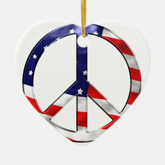 vredesteken van merica keramisch ornament (Voorkant)