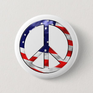 vredesteken van merica ronde button 5,7 cm
