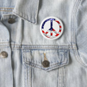 vredesteken van merica ronde button 5,7 cm (In situ)