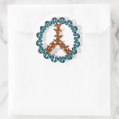 Vredesteken voor de stickers van vlinders (Tas)