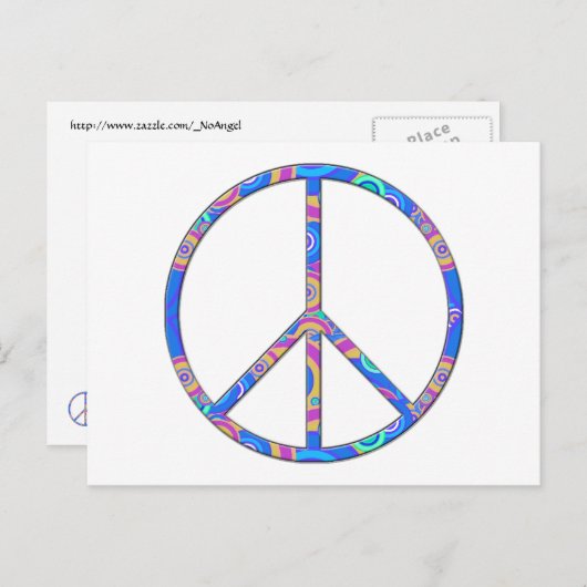 Vredesteken - Vredessymbool Briefkaart (Voorkant / Achterkant)