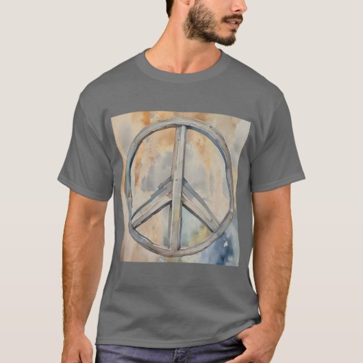 Vredesteken Waterverf schilderkunst T-shirt (Voorkant)