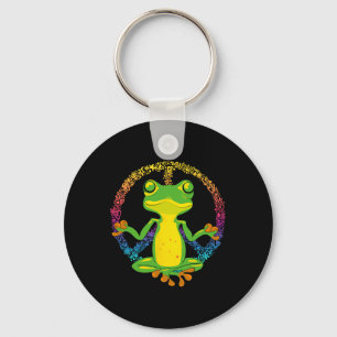 Vredesteken Yoga Kikkers Cool Vredes Kikker Tie Dy Sleutelhanger