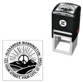 Vredesteken Zonsopgang Bergen Naam Adres Zelfinktende Stempel (In situ)