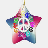 vredestekens retro keramisch ornament (Links)