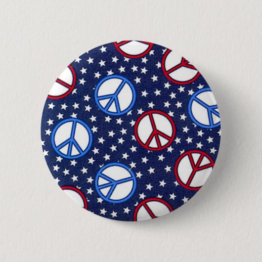 Vredestekens Ronde Button 5,7 Cm (Voorkant)