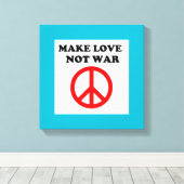 VREDESTEKST "MAKE VAN NIET-WAR" CANVAS AFDRUK (Insitu (Houten vloer))