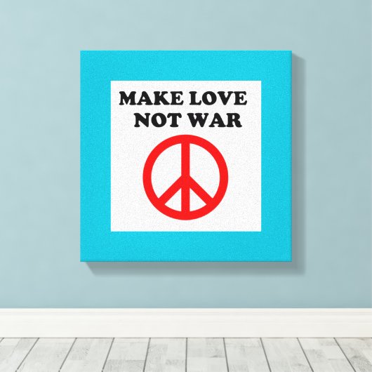 VREDESTEKST "MAKE VAN NIET-WAR" CANVAS AFDRUK (Insitu (Houten vloer))