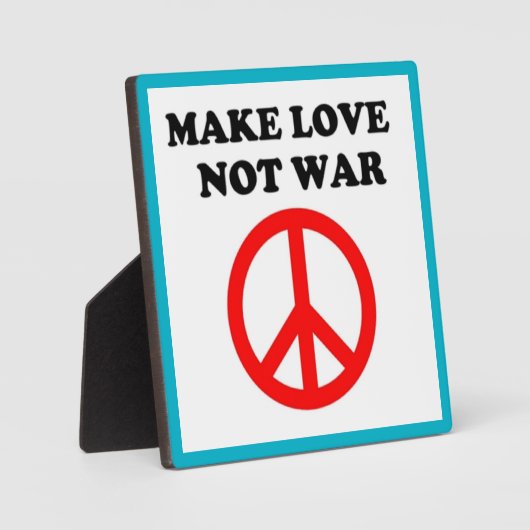 VREDESTEKST "MAKE VAN NIET-WAR" FOTOPLAAT (Voorkant)