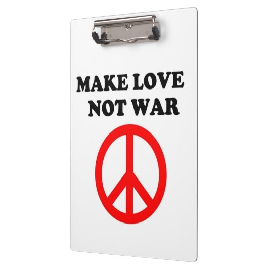 VREDESTEKST "MAKE VAN NIET-WAR" KLEMBORD (Links)