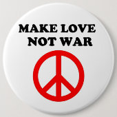 VREDESTEKST "MAKE VAN NIET-WAR" RONDE BUTTON 6,0 CM (Voorkant)