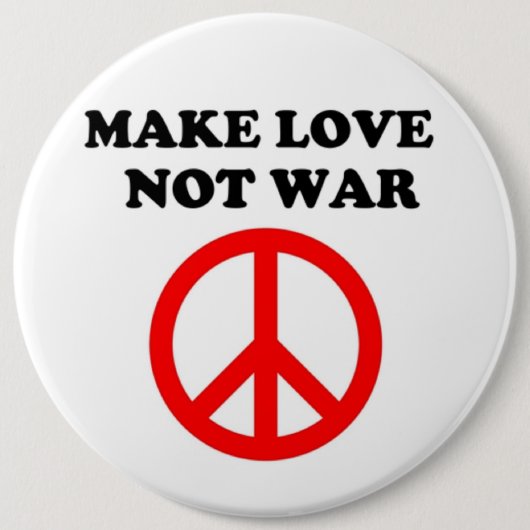 VREDESTEKST "MAKE VAN NIET-WAR" RONDE BUTTON 6,0 CM (Voorkant)