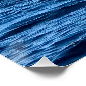 Vredestekst op Blue Lake Michigan Perfect Poster (Hoek)