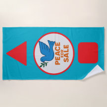 Vredesthema ontworpen badhanddoek