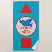 Vredesthema ontworpen badhanddoek (Voorkant)