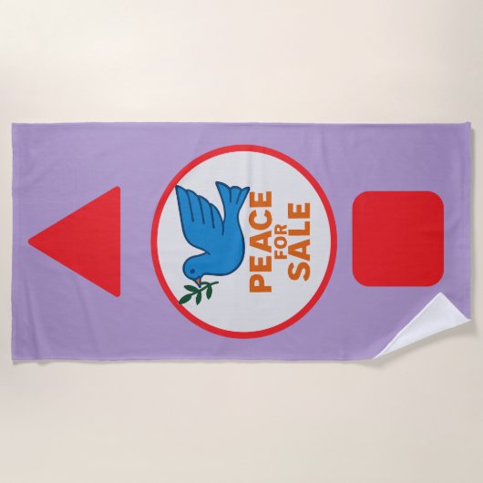 Vredesthema strandhanddoek strandlaken (Voorkant)