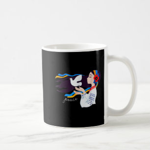 vredestichtend meisje steunt Oekraïne om te staan Koffiemok